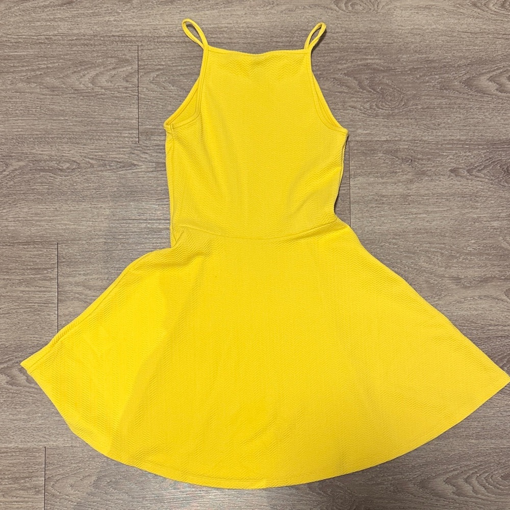 H&M Women’s Yellow A-line Mini Dress - Picture 7 of 7